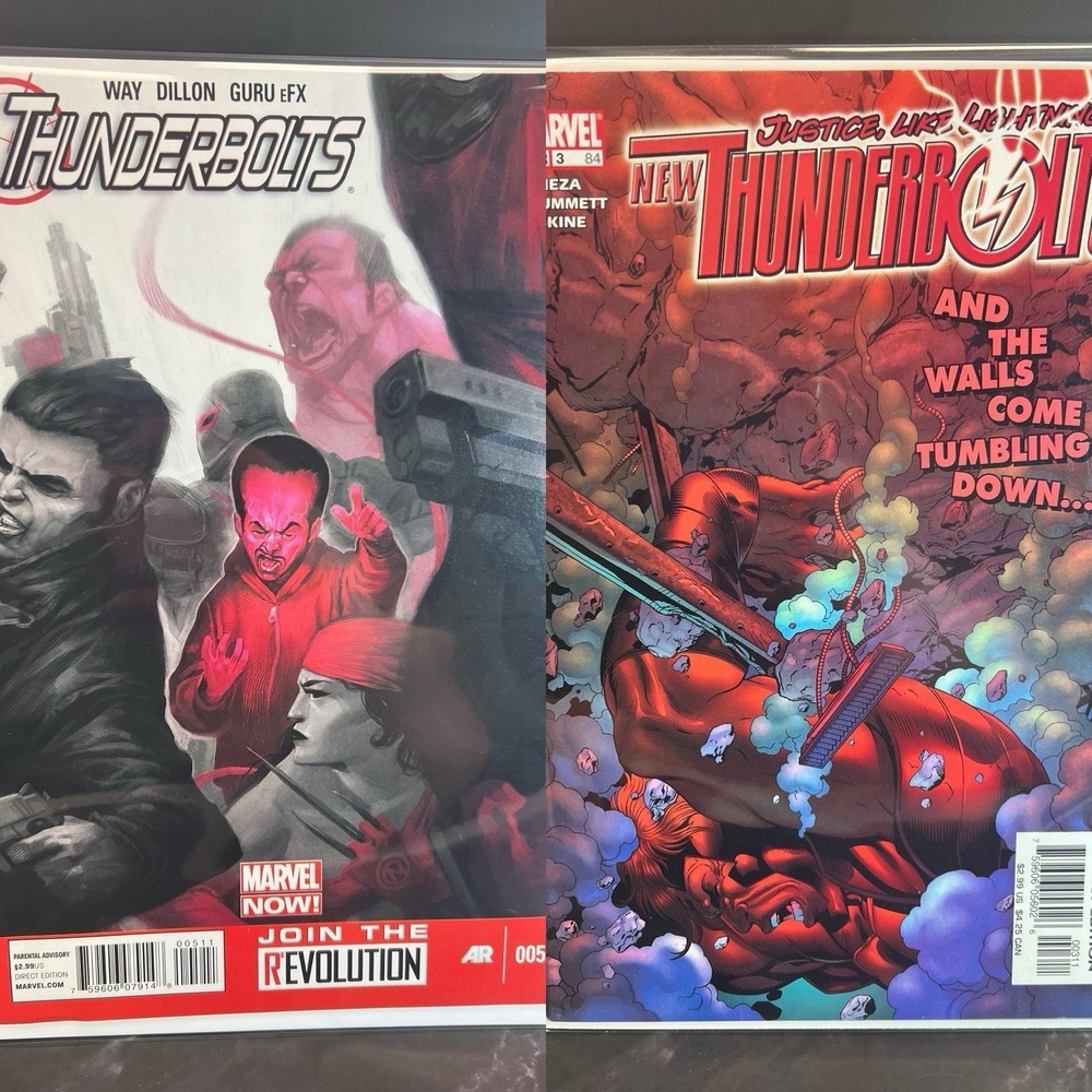 Lot Of 2 THUNDERBOLTS 5 RED HULK ELEKTRA PUNISHER VENOM DEADPOOL V 2 MARVEL 1